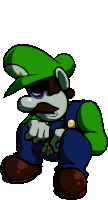 Beta Luigi Sad Sticker