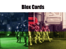 blox cards red blue yellow green