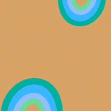 arabic writing on a brown background with rainbows in the background