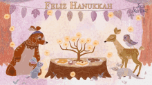Feliz Hanukkah GIF - Happy Hanukkah Animals Forest GIFs