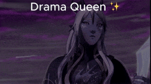 a poster of a woman with horns and the words drama queen