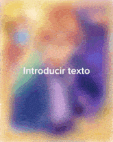 a colorful background with the words introducir texto in white