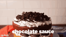 Chocolate Sauce Cake Decoration GIF