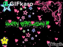 a gif that says happy birthday on it