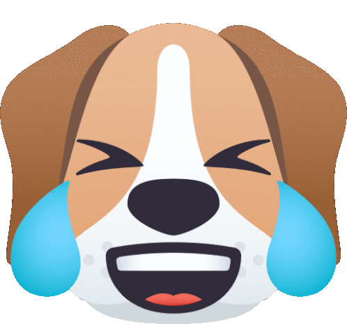 Laughing Hysterically Dog Sticker - Laughing Hysterically Dog Joypixels Stickers