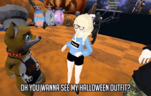 Oh You Wanna See My Halloween Outfit Would You Like To See GIF - Oh You Wanna See My Halloween Outfit Would You Like To See Do You Want To Check Out GIFs
