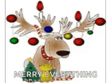 Merry Christmas Reindeer GIF - Merry Christmas Reindeer Lights GIFs