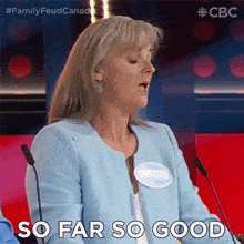 So Far So Good Christon GIF - So Far So Good Christon Family Feud Canada GIFs