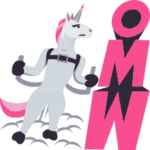 omw unicorn life joypixels on my way unicorn