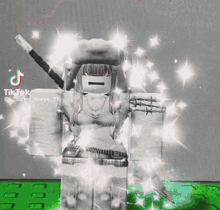 a tiktok video of a cartoon character with a sword
