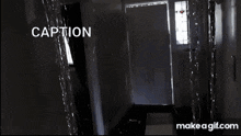 a person is standing in a doorway with the caption caption on it