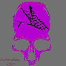 Glitch Skull GIF - Glitch Skull Purple GIFs