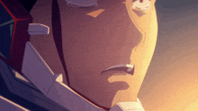 a close up of a robot 's face with a tear running down his eye