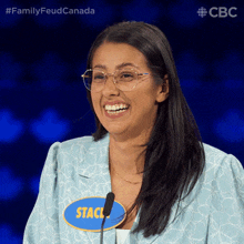 Laughing Out Loud Stacey GIF - Laughing Out Loud Stacey Family Feud Canada GIFs