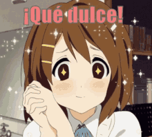Chica Anime Qué Dulce Sonrisa GIF - Chica Anime Que Dulce GIFs