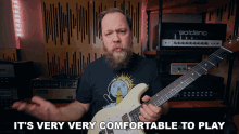 Its Very Very Comfortable To Play Ryan Fluff Bruce GIF - Its Very Very Comfortable To Play Ryan Fluff Bruce Riffs Beards And Gear GIFs