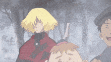 a cartoon drawing of a man with blonde hair