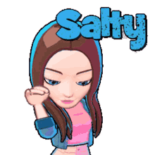 girl animated cute salty