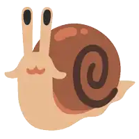 a cartoon drawing of a snail with a spiral on its shell