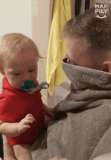 Uncover Curious Baby GIF - Uncover Curious Baby Remove Towel GIFs