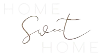 a white background with the words home sweet home written in brown