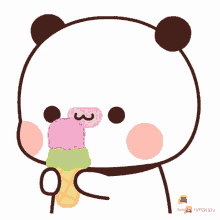 cute ice cream lick delicious yummy