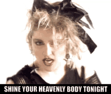 Lucky Star Madonna GIF - Lucky Star Madonna Shine Your Heavenly Body GIFs