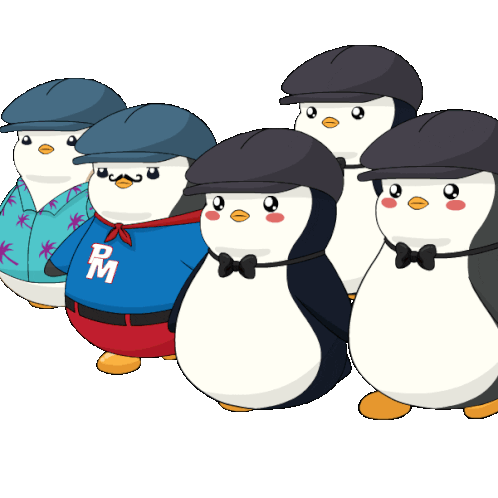Team Walking Sticker - Team Walking Penguin Stickers