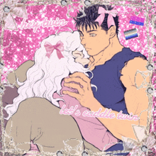 a drawing of a man holding a woman with the words let 's cuddle twin