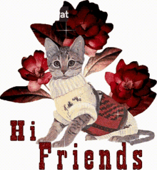 नमस्तेमित्रों बिल्ली GIF - नमस्तेमित्रों बिल्ली लालफूल GIFs