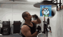 Moonly Punching Bag GIF - Moonly Punching Bag Chefy Cat Announcement GIFs