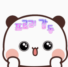 a cartoon panda bear with chinese writing on it