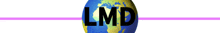 a blue globe with the word lmd written on it