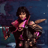 a woman in a video game has a tattoo on her chest that says ' evil '