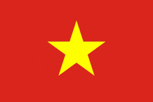 a red background with a yellow star in the center