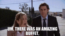 The Office Pam Beesly GIF - The Office Pam Beesly Um There Was An Amazing Buffet GIFs