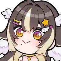 a cartoon drawing of a girl with wings and a star on her hair