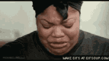 black lady crying gif