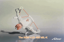 a drawing of a robot with the words the reef-lux 450 mil-k below it