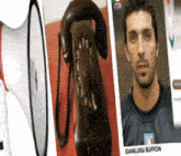 a picture of a man with the name gianluigi buffon on the bottom