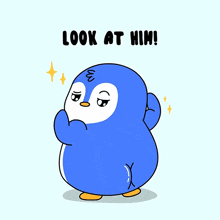 Look At Him Pudgy Penguins GIF - Look At Him Pudgy Penguins Stare At Him GIFs