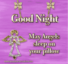 good night angel sparkle may angels sleep on your pillow
