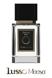 a bottle of dolce base by lusso maasa on a white background