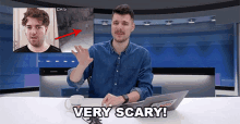 Very Scary Benedict Townsend GIF - Very Scary Benedict Townsend Youtuber News GIFs