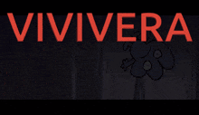 a blue cartoon character is standing next to a blue pillow with the word vivivera on it