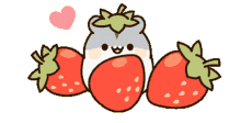 cute love adorable animal strawberry