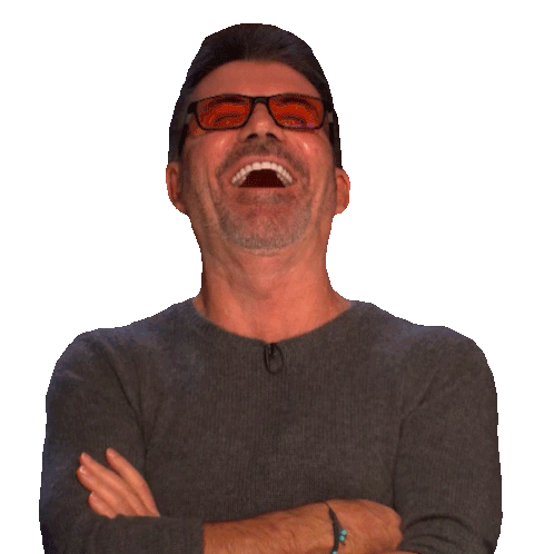 Laughing Simon Cowell Sticker - Laughing Simon Cowell Britain'S Got Talent Stickers
