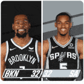 two basketball players from the brooklyn nets and spurs