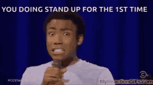 Donald Glover Nervous GIF - Donald Glover Nervous You Doing Stand Up GIFs