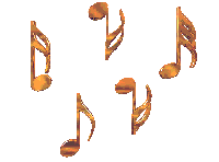 a bunch of music notes are floating in the air